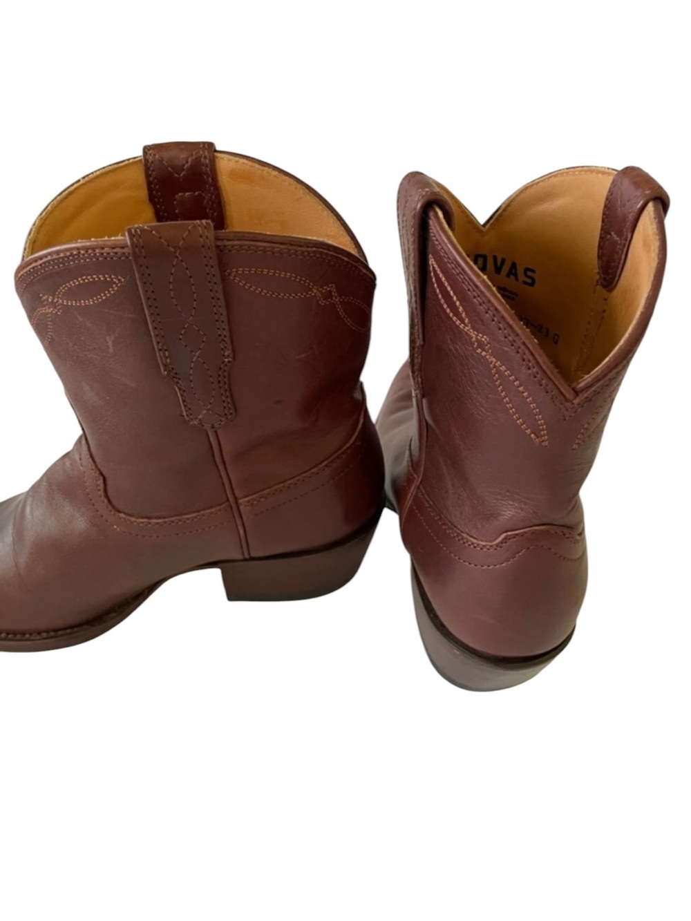 Tecovas Brown Leather Western Ankle Boots-Penny Boot - Picture 5 of 9